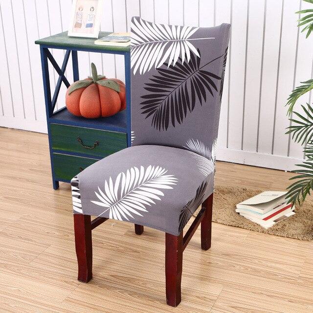 Gray Leaf Chair Cover