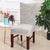 Gray Chair Cover With Yellow Patterns