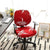 Patterned Red Office Chair Cover