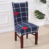 Chair Cover with Blue and White Checks and Red Hearts