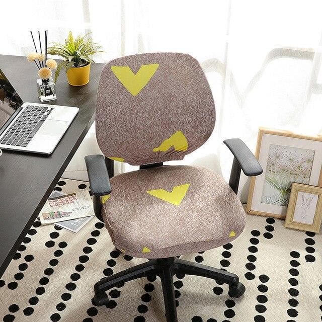 Dark Beige Office Chair Cover