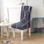 Dark Gray Chair Cover with White Pattern