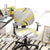 Gray, White and Roma Yellow Office Chair Cover