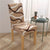 Light Brown Chair Cover with Brown and White Pattern