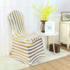 Gold Stripe Wedding Chair Cover