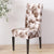 Beige Footprint Patterned Chair Cover