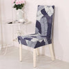 Gray Chair Cover With Feather Pattern