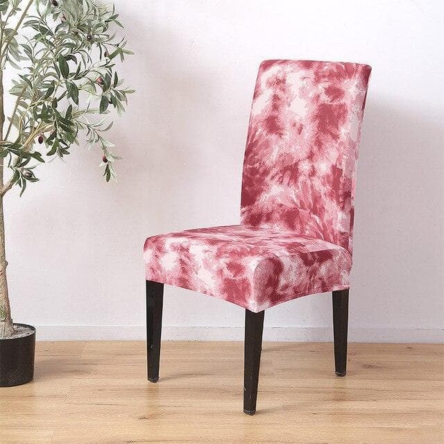 Red and Pink Footprints Chair Cover