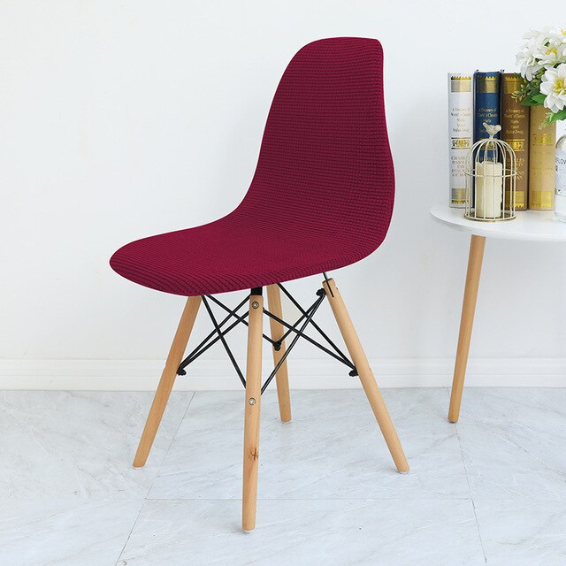 Burgundy Scandinavian Chair Cover