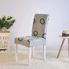 Gray Chair Cover with Circular Patterns
