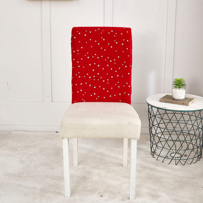 Red Velvet Christmas Chair Cover