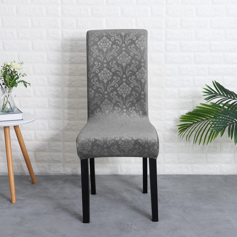 Lys Velvet Chair Cover Charcoal gray