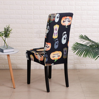 Pumpkin and Ghost Chair Cover