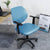 Sky Blue Leather Office Chair Cover